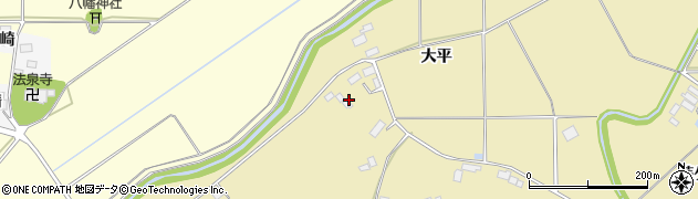 宮城県栗原市志波姫南郷大平周辺の地図