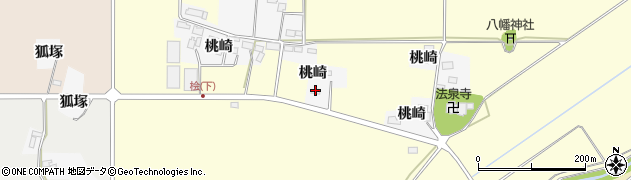 宮城県栗原市志波姫北郷（桃崎）周辺の地図