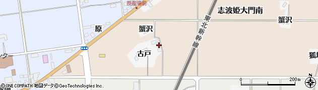 宮城県栗原市志波姫北郷古戸22周辺の地図