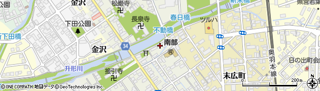 山形県新庄市下金沢町1周辺の地図