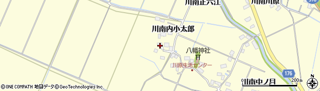 宮城県栗原市若柳（川南内小太郎）周辺の地図