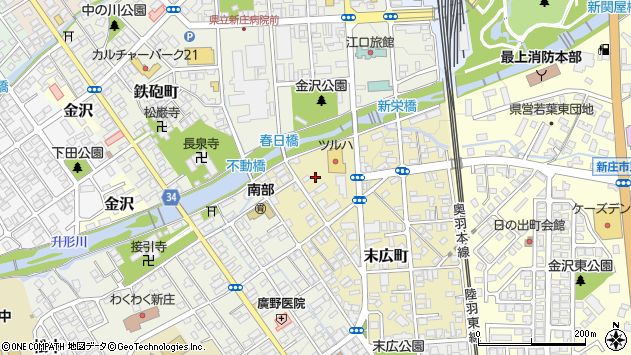 〒996-0031 山形県新庄市末広町の地図