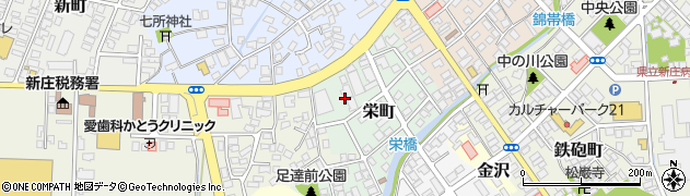 山形県新庄市栄町周辺の地図