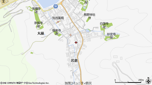 〒997-1204 山形県鶴岡市加茂の地図