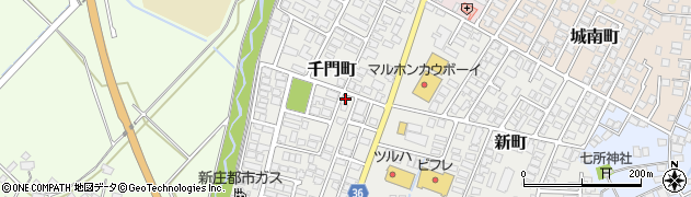 山形県新庄市千門町周辺の地図