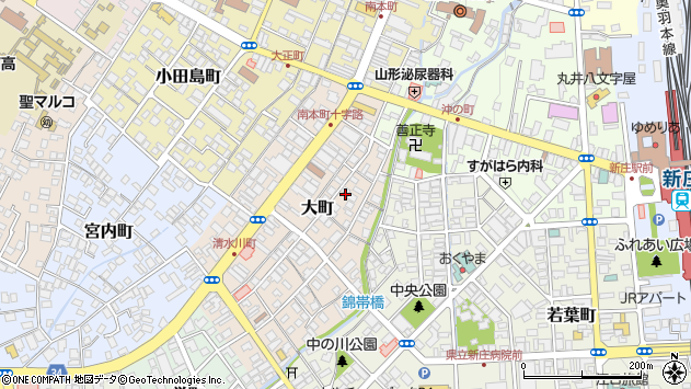 〒996-0026 山形県新庄市大町の地図