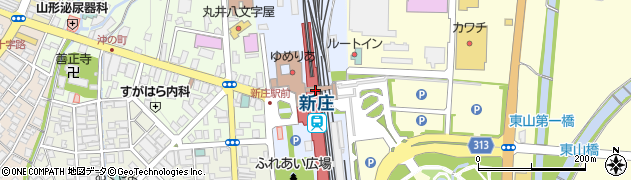 新庄駅周辺の地図
