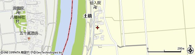 山形県東田川郡三川町横山土橋周辺の地図