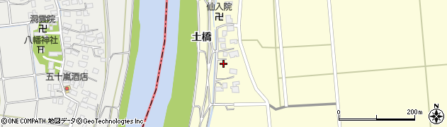 山形県三川町（東田川郡）横山（土橋）周辺の地図