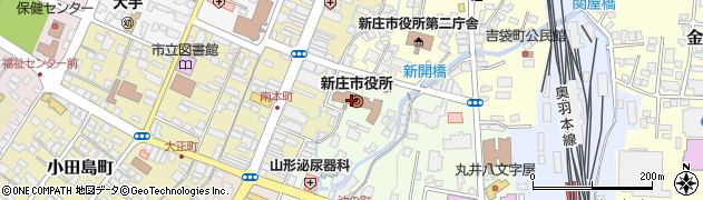 新庄市役所　市民課住民戸籍室周辺の地図