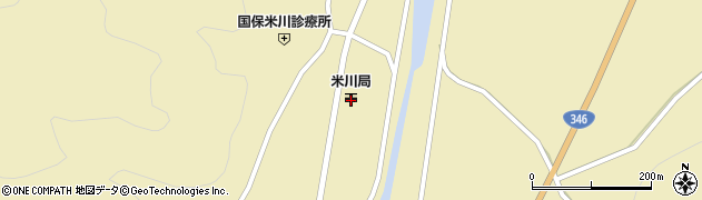 米川郵便局周辺の地図