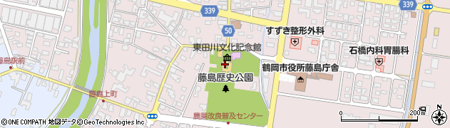 鶴岡市役所藤島庁舎　東田川文化記念館周辺の地図