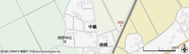 宮城県栗原市志波姫北郷中柧周辺の地図
