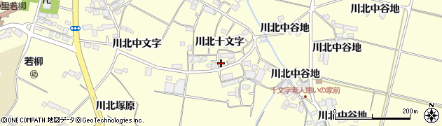 宮城県栗原市若柳（川北十文字）周辺の地図