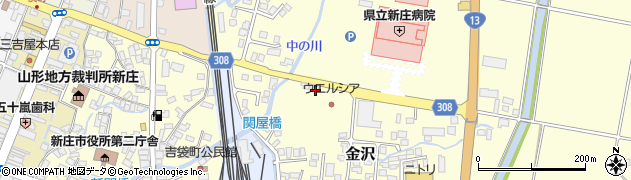 曲川新庄線周辺の地図