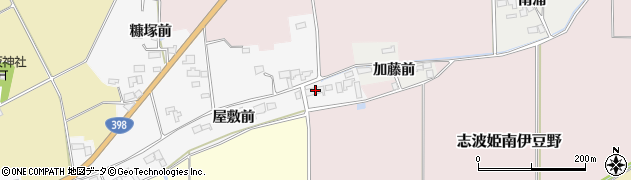 宮城県栗原市志波姫北郷屋敷前30周辺の地図