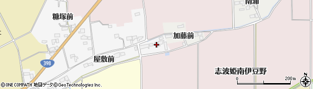 宮城県栗原市志波姫北郷屋敷前54周辺の地図