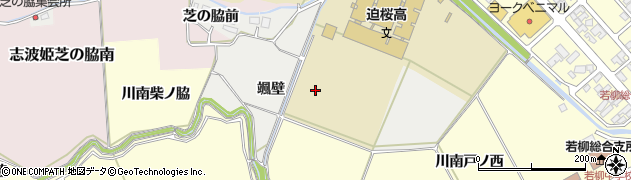 宮城県栗原市志波姫伊豆野颯壁周辺の地図