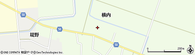 山形県三川町（東田川郡）横内（日野宮）周辺の地図