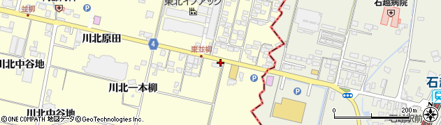 宮城県栗原市若柳川北埣柳62周辺の地図