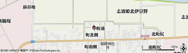 宮城県栗原市志波姫伊豆野中町浦76周辺の地図