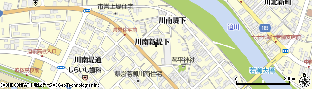 宮城県栗原市若柳（川南新堤下）周辺の地図