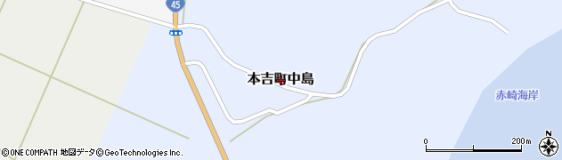 宮城県気仙沼市本吉町中島周辺の地図