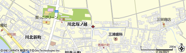 宮城県栗原市若柳川北元町裏周辺の地図
