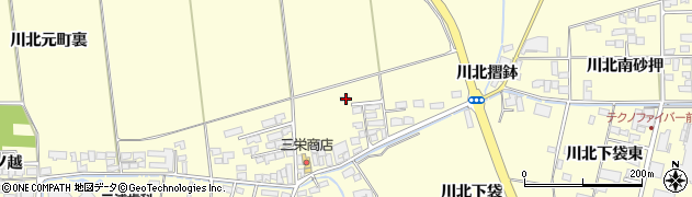 宮城県栗原市若柳川北片町裏187周辺の地図