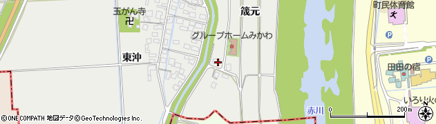 山形県東田川郡三川町青山筬元周辺の地図