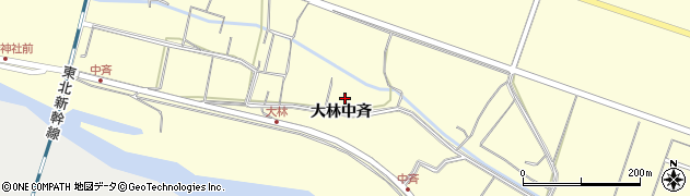 宮城県栗原市若柳（大林中斉）周辺の地図