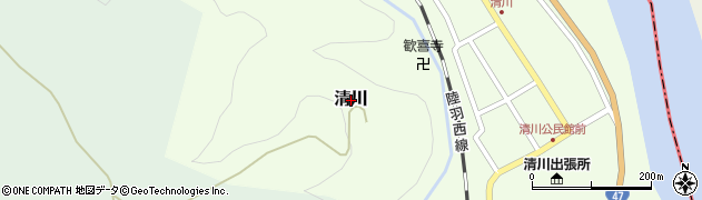 山形県庄内町（東田川郡）清川周辺の地図