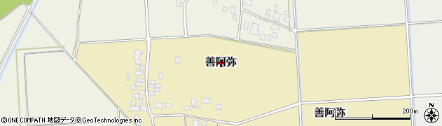 山形県三川町（東田川郡）善阿弥周辺の地図
