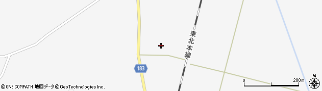 岩手県一関市花泉町油島柿野木周辺の地図