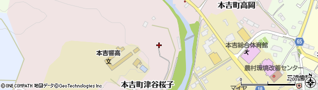 宮城県気仙沼市本吉町津谷桜子3周辺の地図