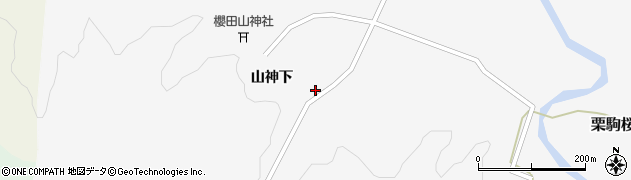 宮城県栗原市栗駒桜田山神下95周辺の地図