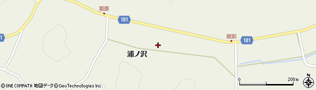 宮城県栗原市栗駒栗原（新浦ノ沢）周辺の地図