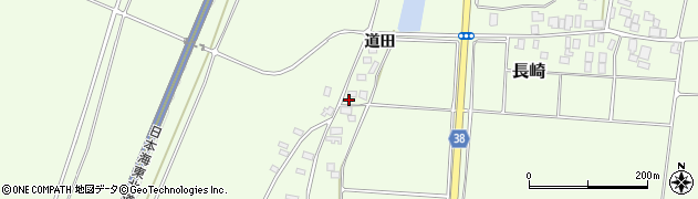 山形県鶴岡市長崎（道田）周辺の地図