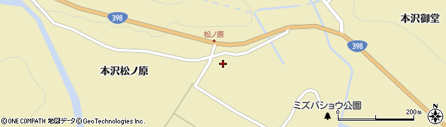 宮城県栗原市花山本沢松田66周辺の地図