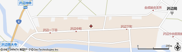 宮城県栗原市金成沢辺町周辺の地図
