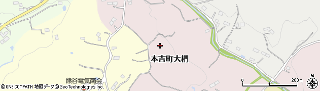 宮城県気仙沼市本吉町大椚周辺の地図