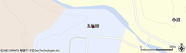 岩手県一関市花泉町永井五反田周辺の地図