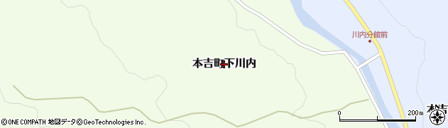 宮城県気仙沼市本吉町下川内周辺の地図
