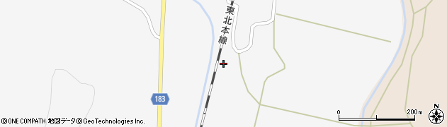 岩手県一関市花泉町油島（下築道）周辺の地図