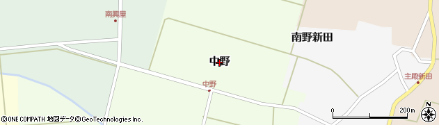 山形県庄内町（東田川郡）中野周辺の地図