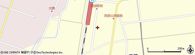 山形県東田川郡庄内町西袋駅前周辺の地図