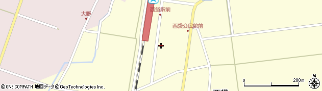 山形県庄内町（東田川郡）西袋（駅前）周辺の地図