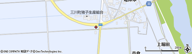 山形県三川町（東田川郡）猪子（高尾倉）周辺の地図