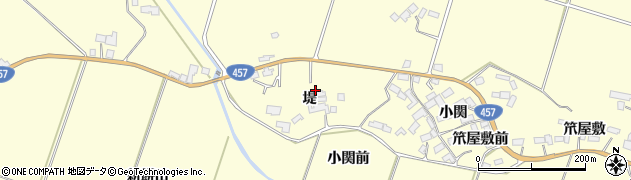 宮城県栗原市栗駒稲屋敷堤周辺の地図
