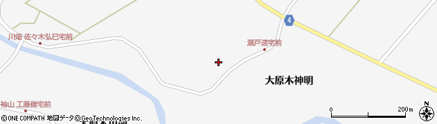 宮城県栗原市金成（大原木神明）周辺の地図